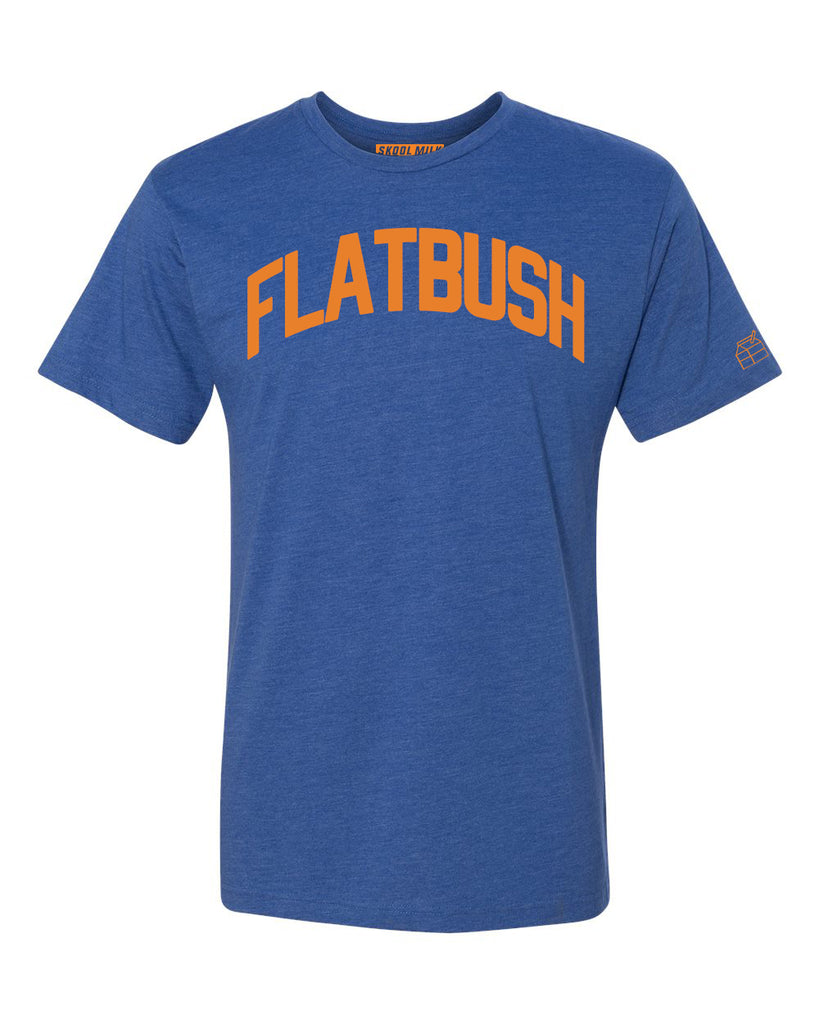 Blue Flatbush T-shirt with Knicks Orange Letters