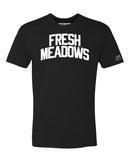 Black Fresh Meadows T-shirt with White Refkective Letters