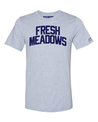 Sky Blue Fresh Meadows T-shirt with Blue Letters