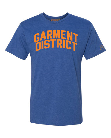 Blue Garment District T-shirt with Knicks Orange Letters