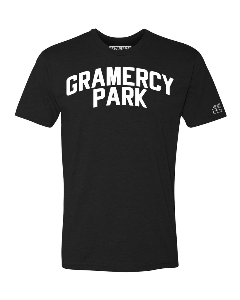 Black Gramercy Park T-shirt with White Reflective Letters