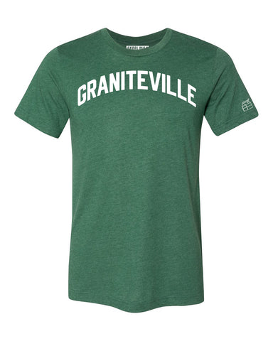 Green Graniteville T-shirt with White Reflective Letters