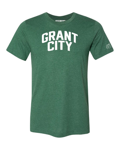 Green Grant City T-shirt with White Reflective Letters