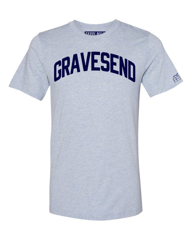 Sky Blue Gravesend T-shirt with Blue Letters
