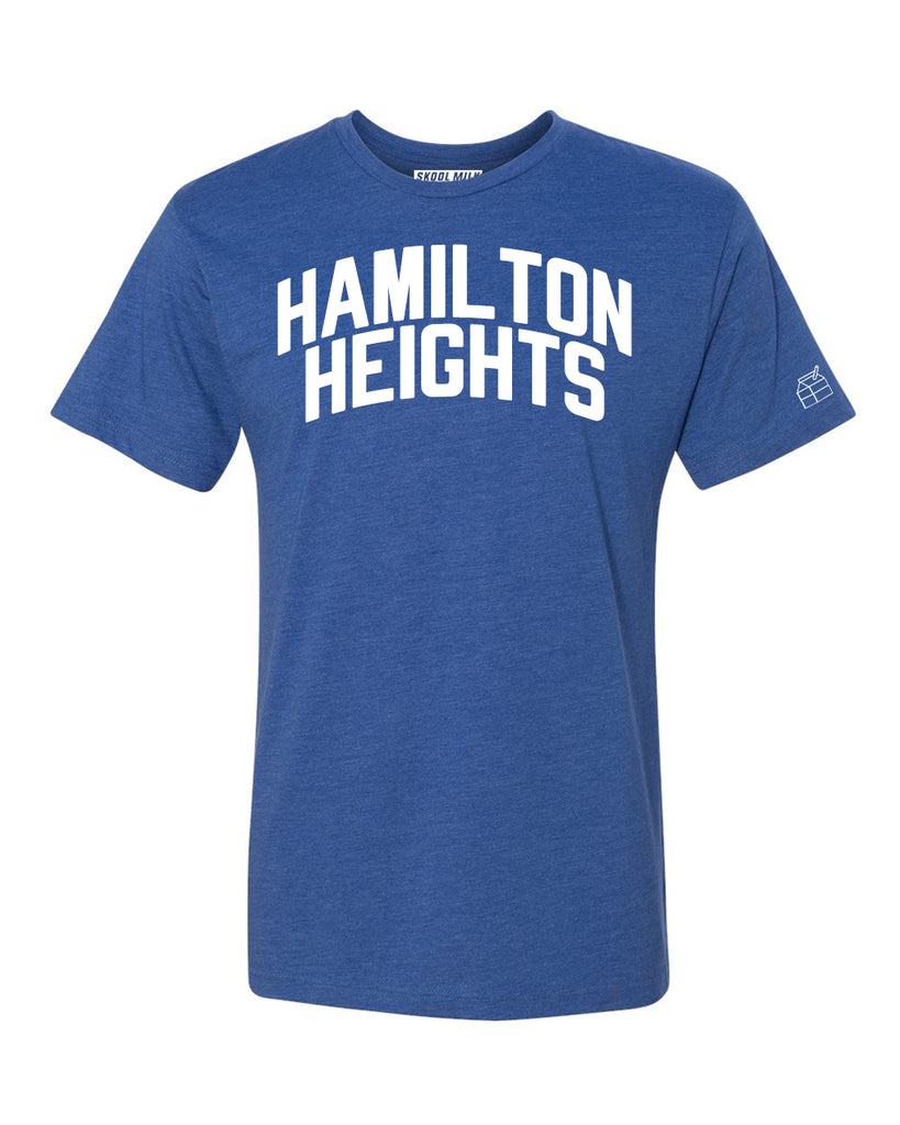 Blue Hamilton Heights T-shirt with White Reflective Letters