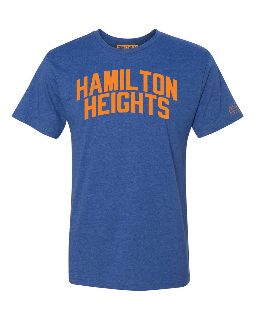 Blue Hamilton Heights T-shirt with Knicks Orange Letters
