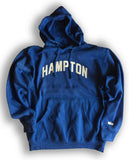 Hampton Blue Hoodie with White Reflective Lettering