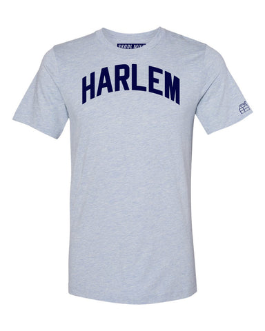 Sky Blue Harlem T-shirt with Blue Letters