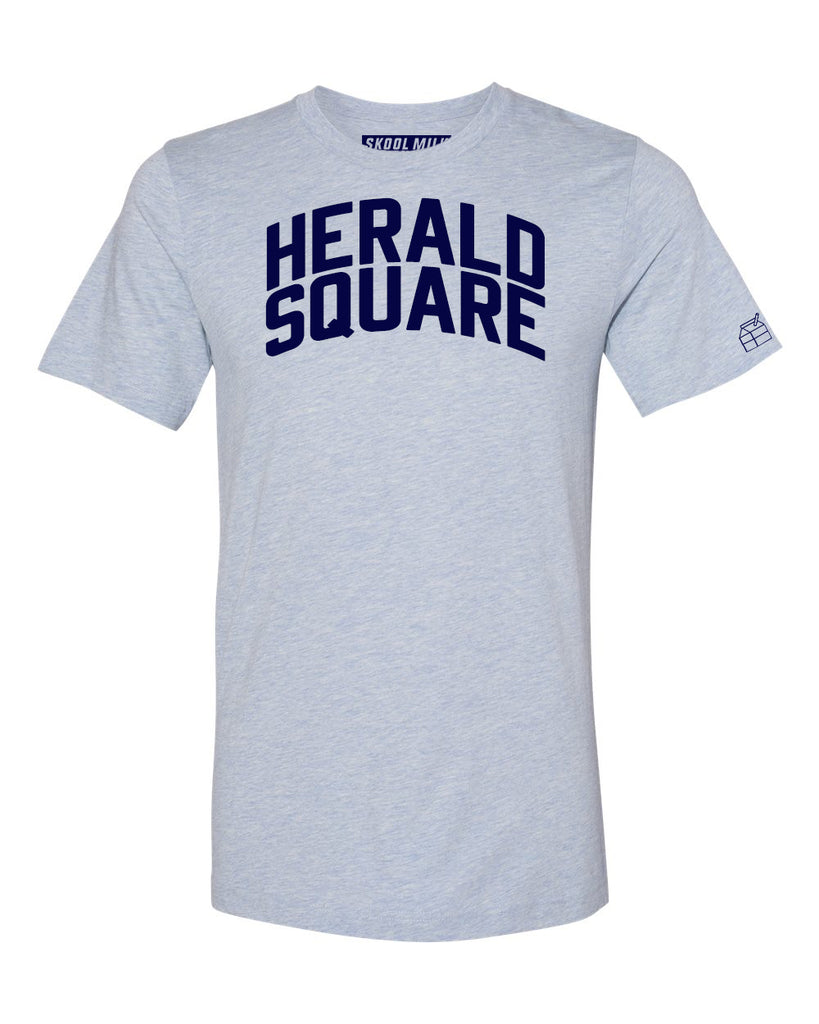 Sky Blue Herald Square T-shirt with Blue Letters