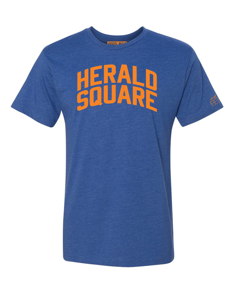 Blue Herald Square T-shirt with Knicks Orange Letters