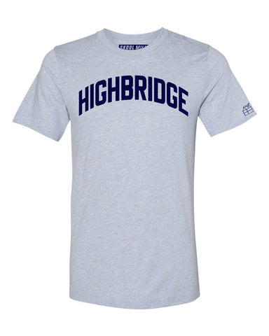 Sky Blue Highbridge Bronx T-Shirt with Blue Letters