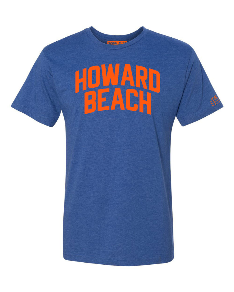 Blue Howard Beach T-shirt with Knicks Orange Letters