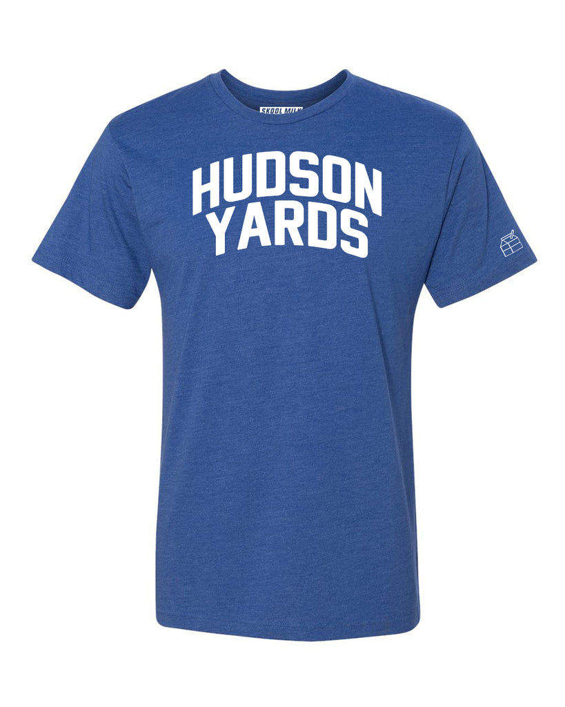 Blue Hudson Yards  T-shirt with White Reflective Letters