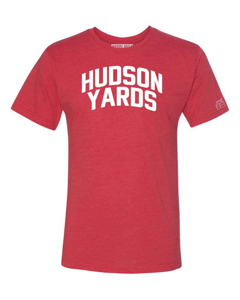 Red Hudson Yards T-shirt with White Reflective Letters