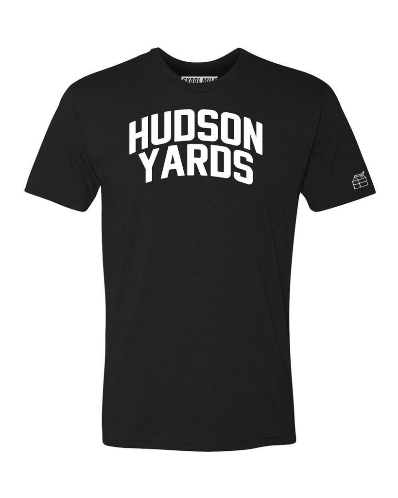 Black Hudson Yards  T-shirt with White Reflective Letters