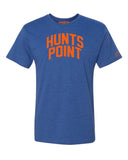 Blue Hunts Point T-shirt with Knicks Orange Letters