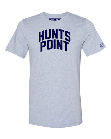 Sky Blue Hunts Point Bronx T-Shirt with Blue Letters