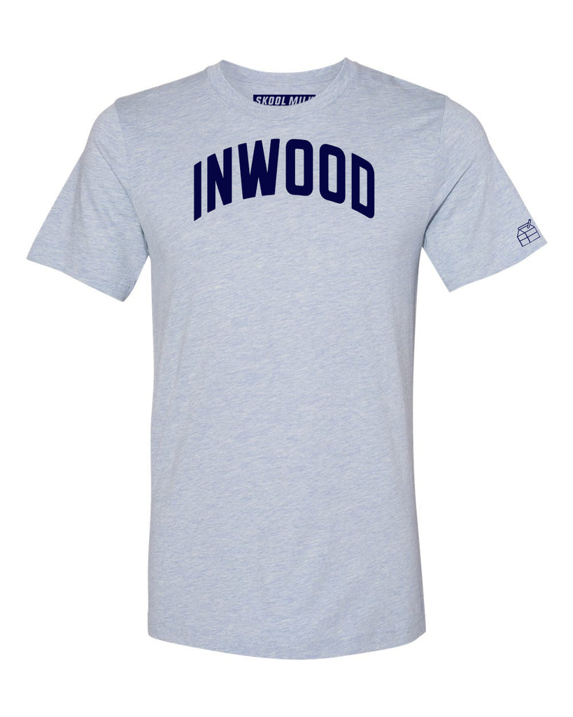 Sky Blue Inwood T-shirt with Blue Letters