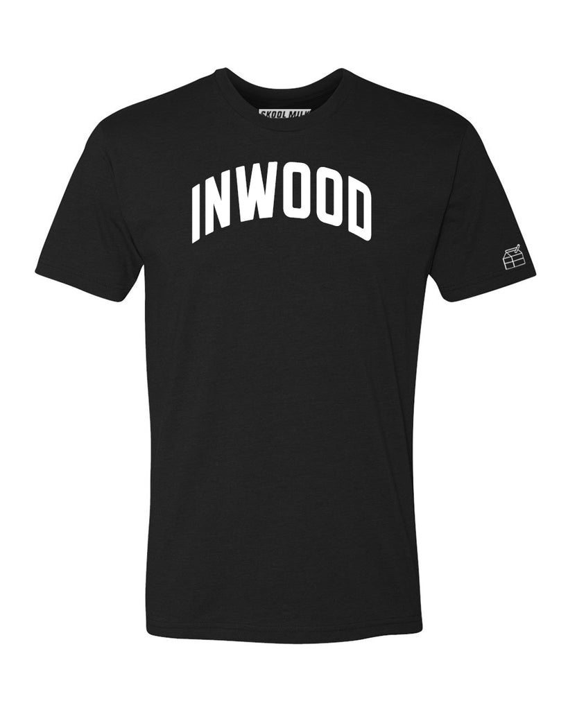 Black Inwood T-shirt with White Reflective Letters