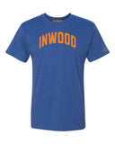 Blue Inwood T-shirt with Knicks Orange Letters