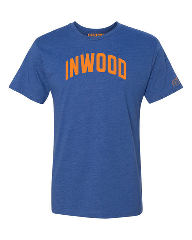 Blue Inwood T-shirt with Knicks Orange Letters