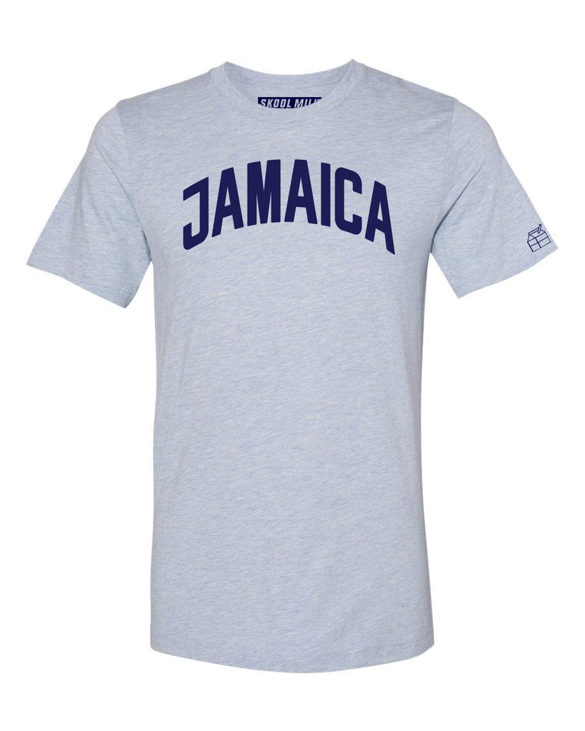 Sky Blue Jamaica T-shirt with Blue Letters