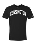 Black Kensington T-shirt with White Reflective Letters