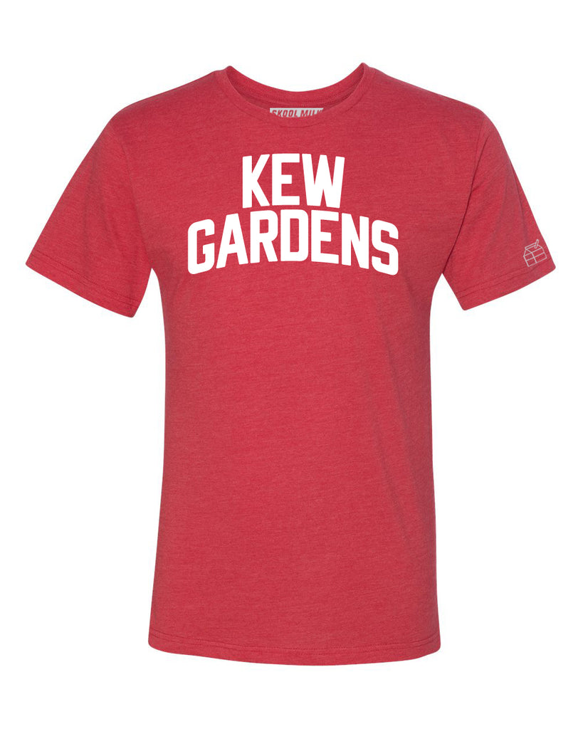 Red Kew Gardens T-shirt with White Reflective Letters