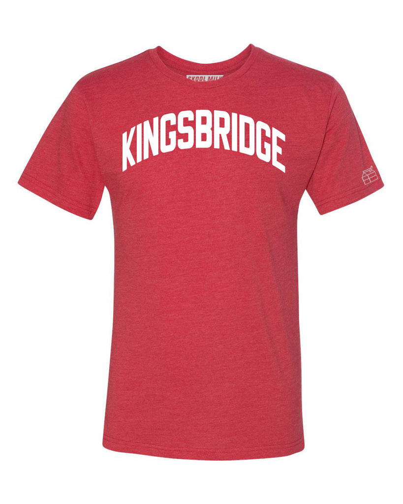 Red Kingsbridge T-shirt with White Reflective Letters