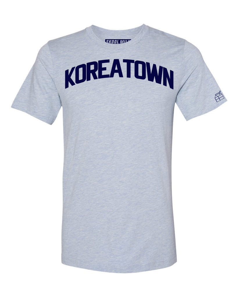 Sky Blue Koreatown T-shirt with Blue Letters