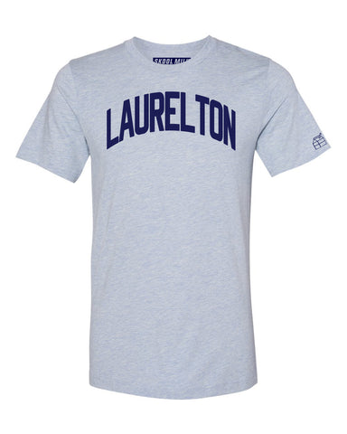 Sky Blue Laurelton T-shirt with Blue Letters