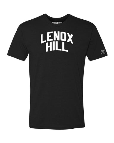 Black Lenox Hill  T-shirt with White Reflective Letters