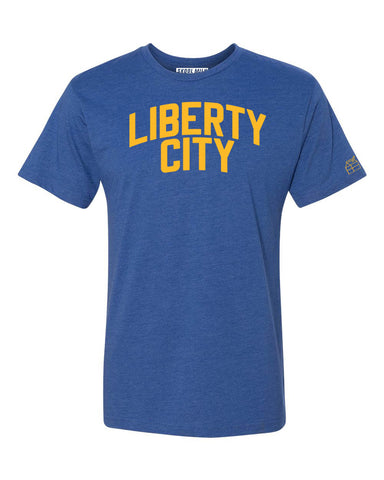 Blue Liberty City Miami T-shirt w/ Yellow Reflective Letters