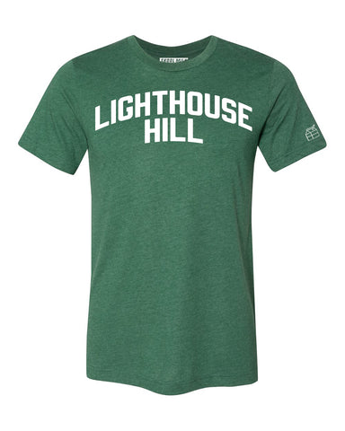 Green Lighthouse Hill T-shirt with White Reflective Letters