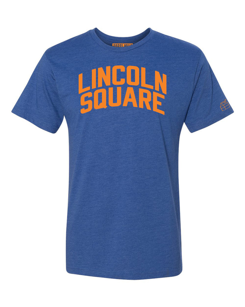 Blue Lincoln Square  T-shirt with Knicks Orange Letters