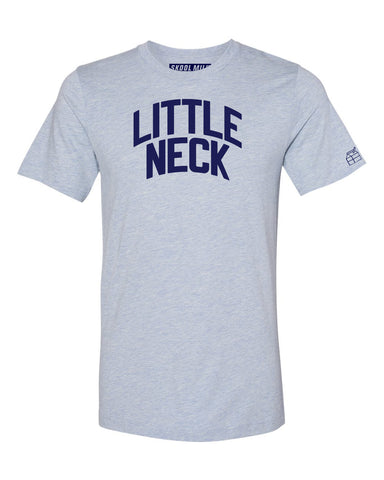 Sky Blue Little Neck T-shirt with Blue Letters