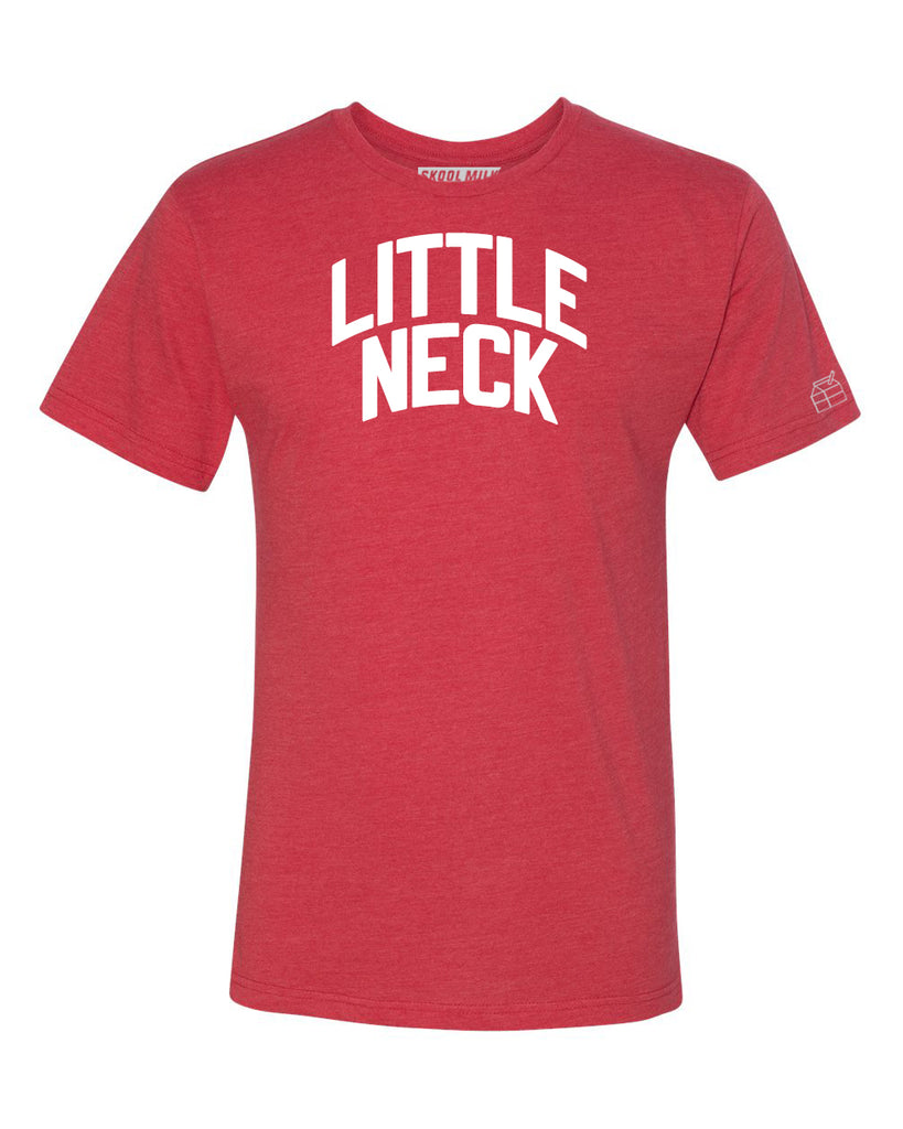 Red Little Neck T-shirt with White Reflective  Letters