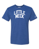 Blue Little Neck T-shirt with White Reflective  Letters