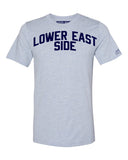 Sky Blue Lower East Side T-shirt with Blue Letters