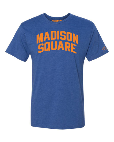 Blue Madison Square T-shirt with Knicks Orange Letters
