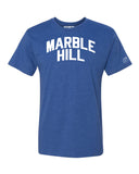 Blue Marble Hill  T-shirt with White Reflective Letters