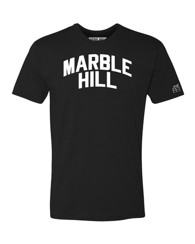 Black Marble Hill  T-shirt with White Reflective Letters