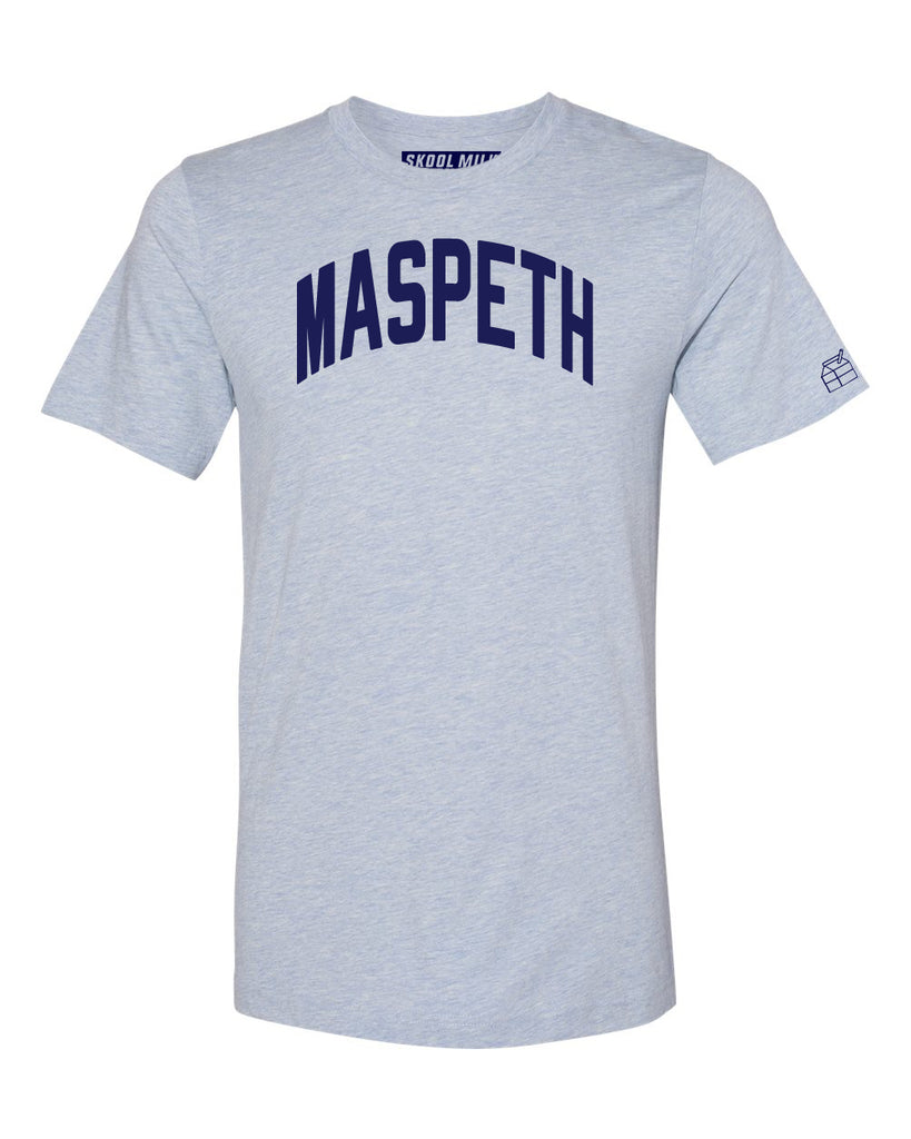 Sky Blue Maspeth T-shirt with Blue Letters