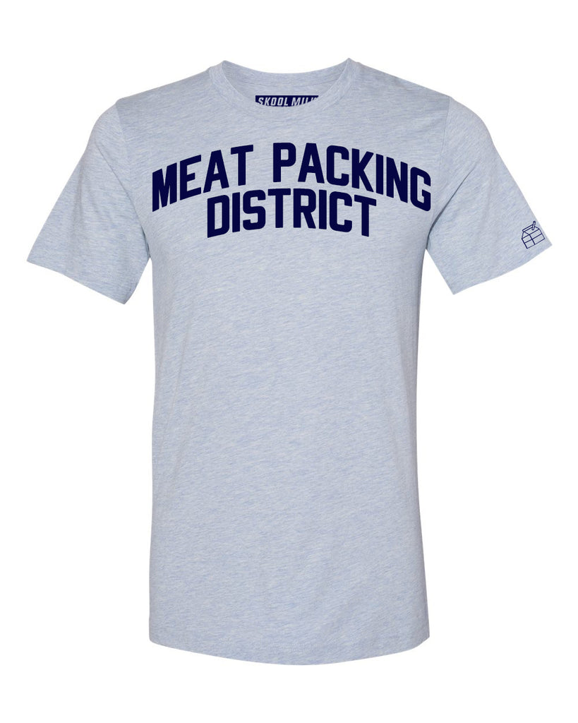 Sky Blue Meat Packing District  T-shirt with Blue Letters