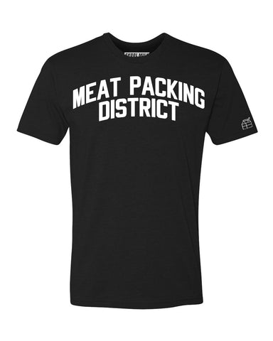 Black Meat Packing District  T-shirt with White Reflective Letters