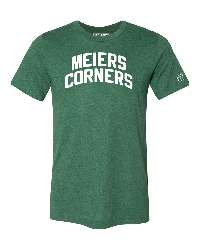 Green Meiers Corner T-shirt with White Reflective Letters