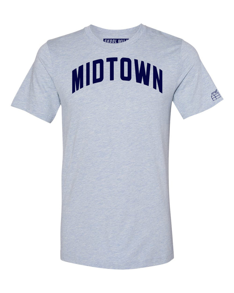 Sky Blue Midtown T-shirt with Blue Letters