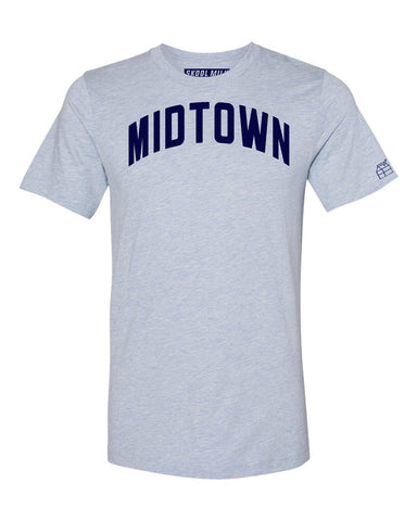 Sky Blue Midtown T-shirt with Blue Letters