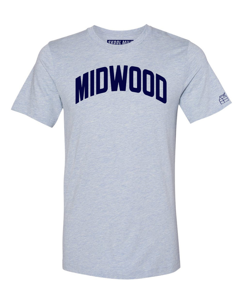 Sky Blue Midwood T-shirt with Blue Letters