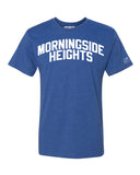 Blue Morningside Heights T-shirt with White Reflective Letters